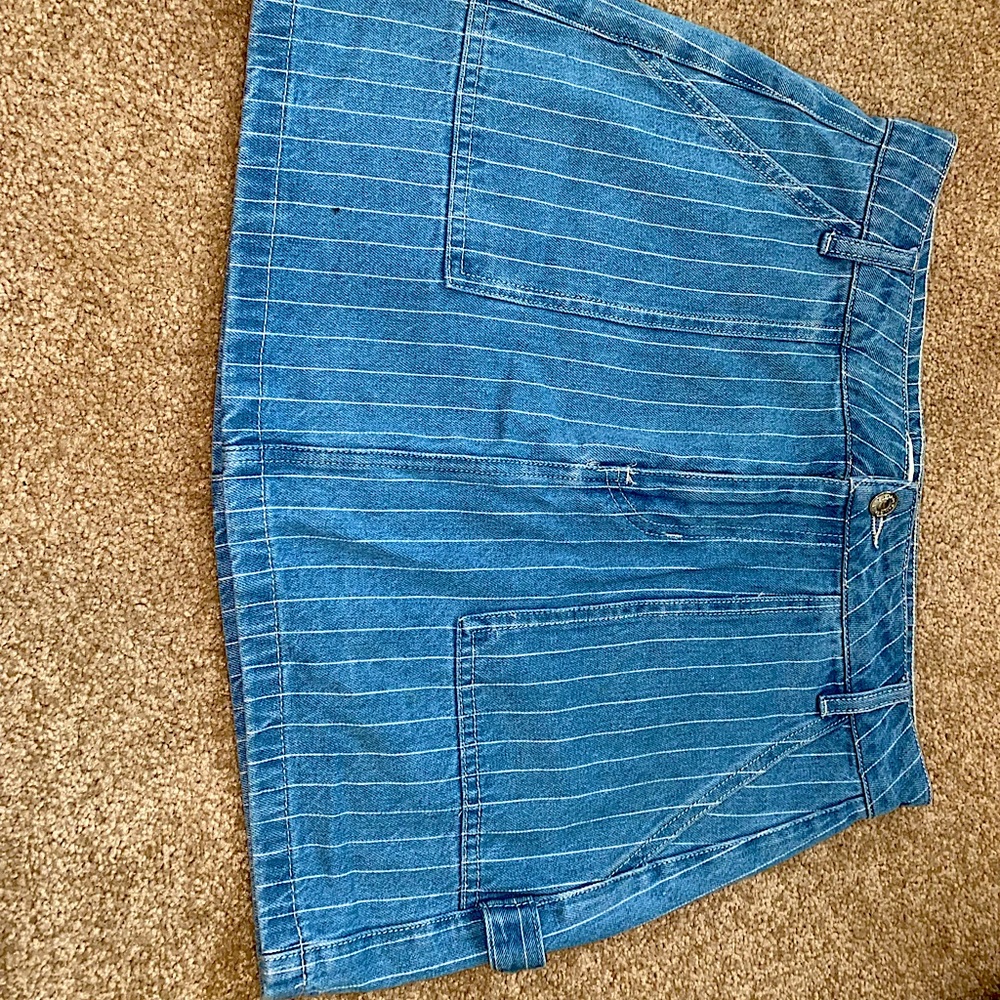 Stripped Jean skirt